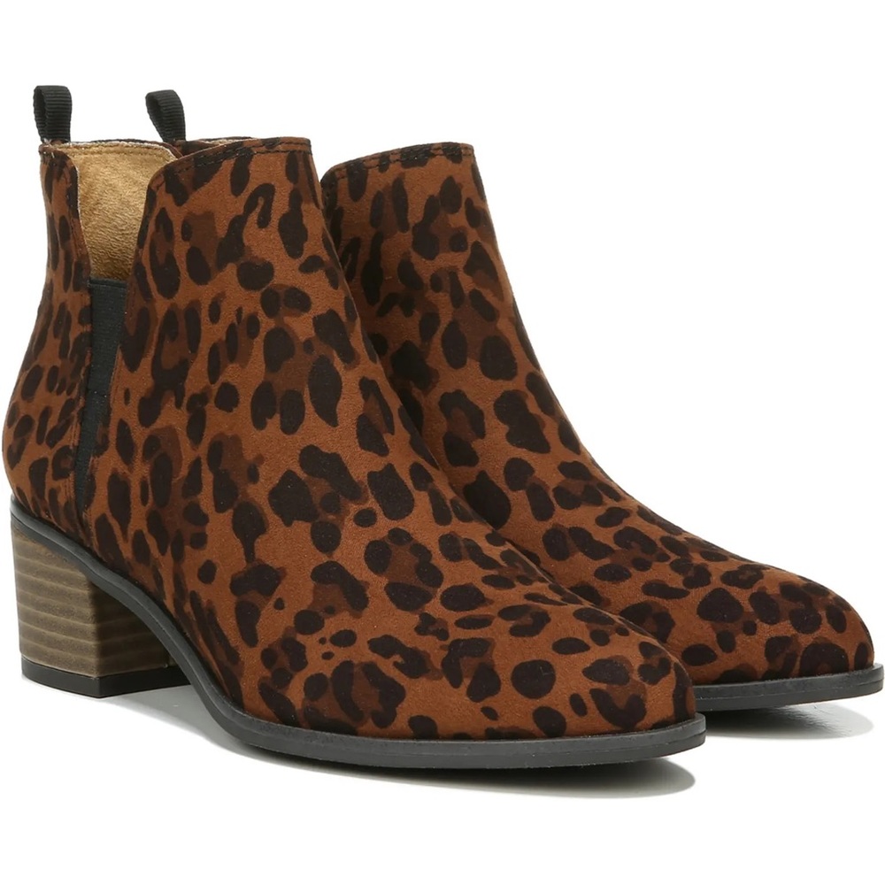 NIB DR SCHOLL'S Teammate Pointed Toe Snakeskin Embossed Ankle Bootie